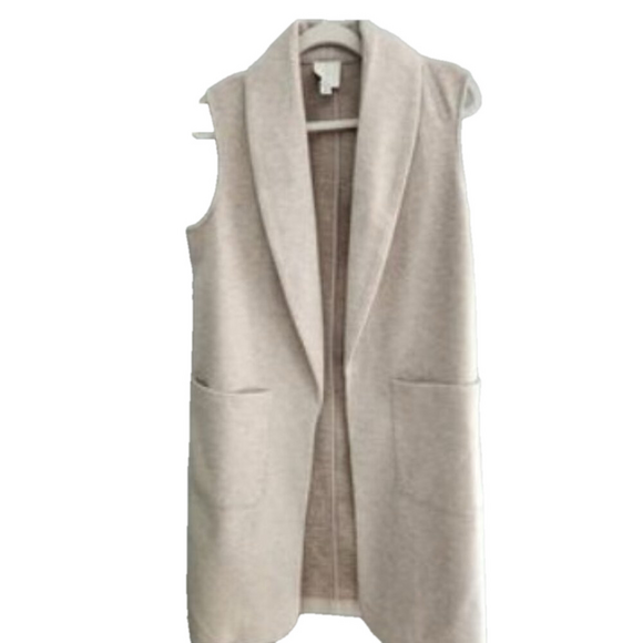 Joie Jackets & Blazers - Joie Cozy Beige Sleeveless Shacket